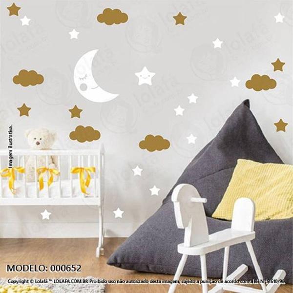 cartela lua nuvens e estrelas quarto de bebê mod:652 - 1