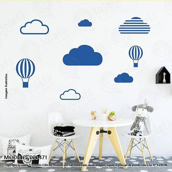 cartela nuvens e balões quarto de bebê mod:471 - 1 nuvem