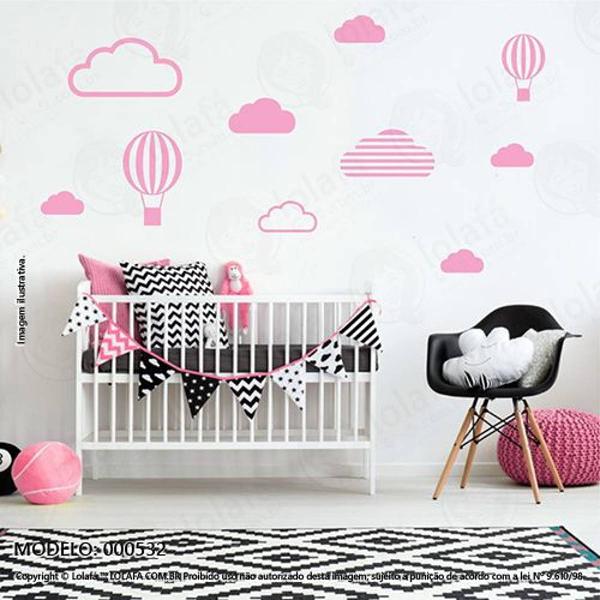 cartela nuvens e balões quarto de bebê mod:532 - 1 nuvem