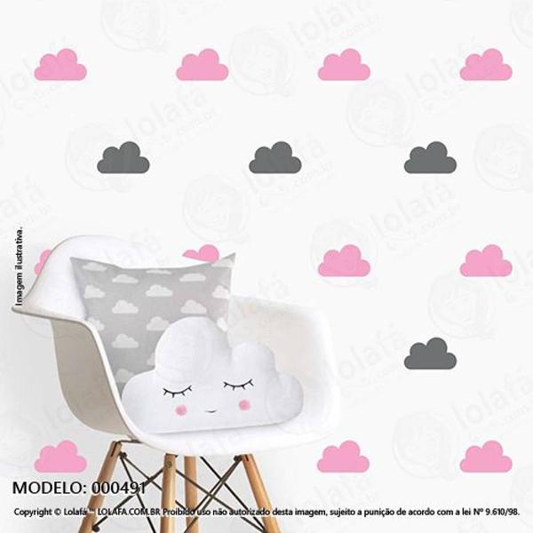 cartela nuvens quarto de bebê mod:491 - 40 nuvens de 9cm x