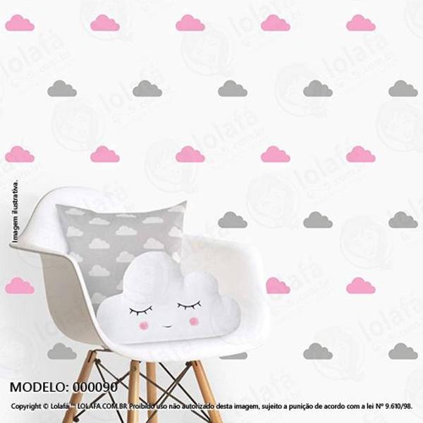 cartela nuvens quarto de bebê mod:90 - 56 nuvens de 8cm x