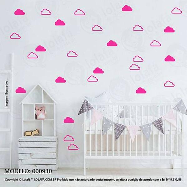 cartela nuvens quarto de bebê mod:930 - 28 nuvens sólidas