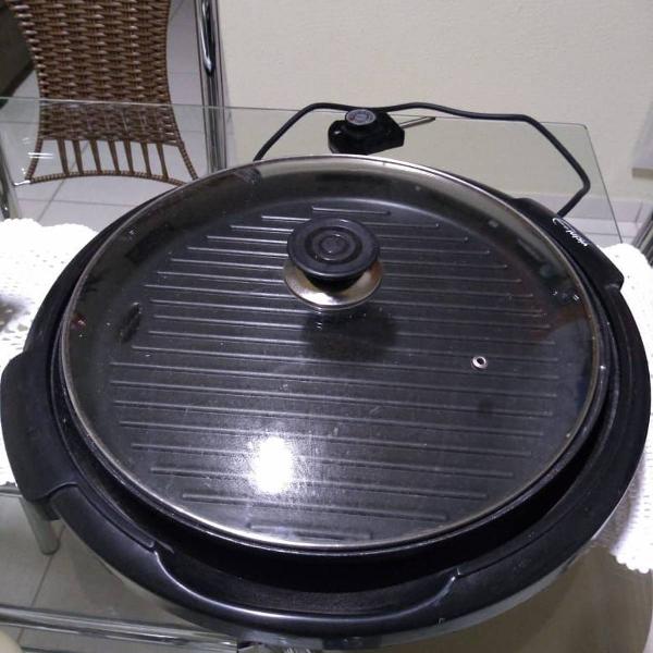 churrasqueira grill elétrica redonda