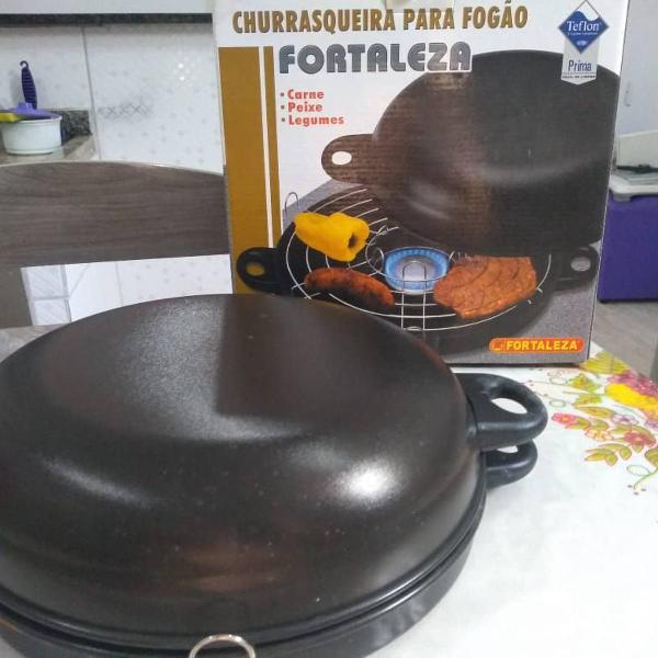 churrasqueira para fogão grill antiaderente 30 cm fortaleza