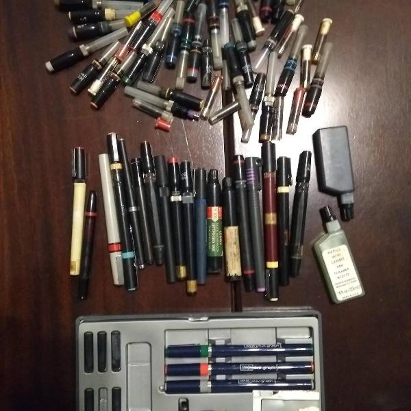 coleção de canetas nanquim para desenho