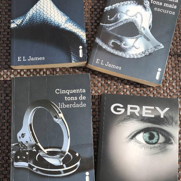 coleção de livros cinquenta tons de cinza + grey