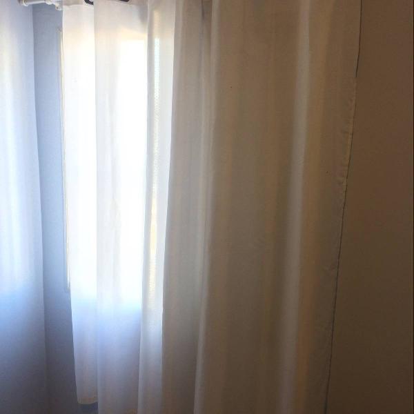 cortina voal branco + varão