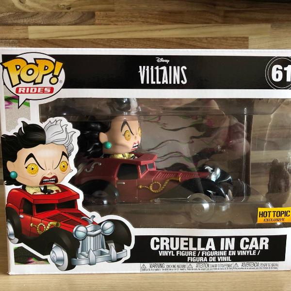 funko pop rides cruella in car exc ht - villains disney