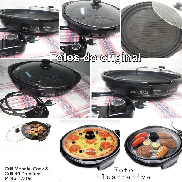 grill mondial cook &amp; grill 40 premium g-03 usado 220