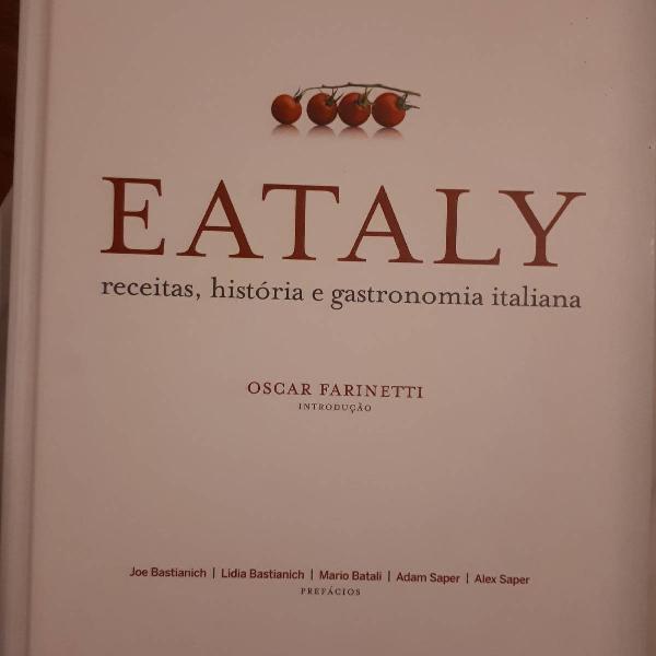 livro eataly: receitas, história e gastronomia italiana.