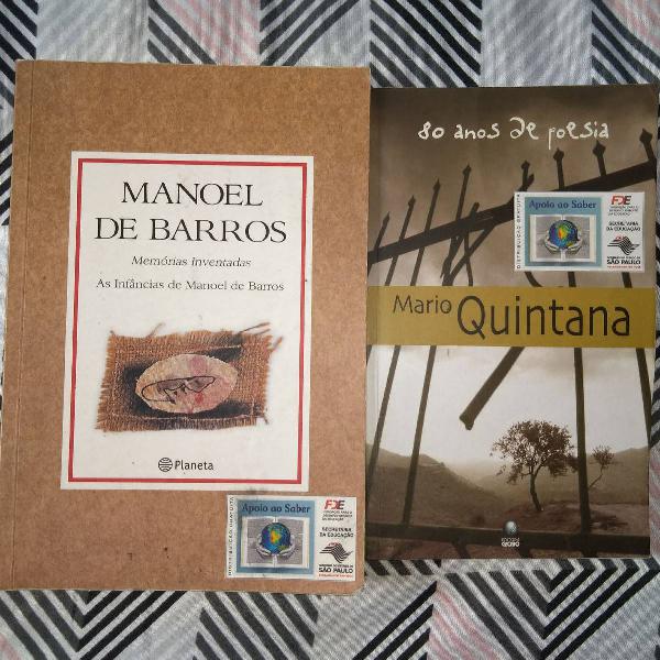 livros: Mário Quintana e Manoel de Barros