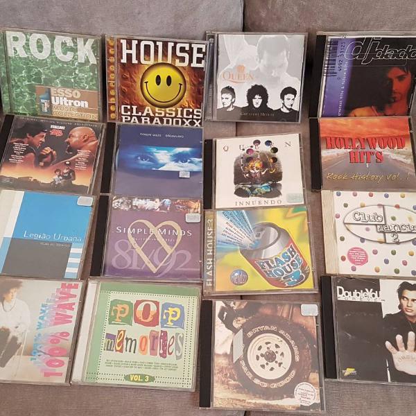 lote de cds originais (80, dance, house, queen, filme, etc)