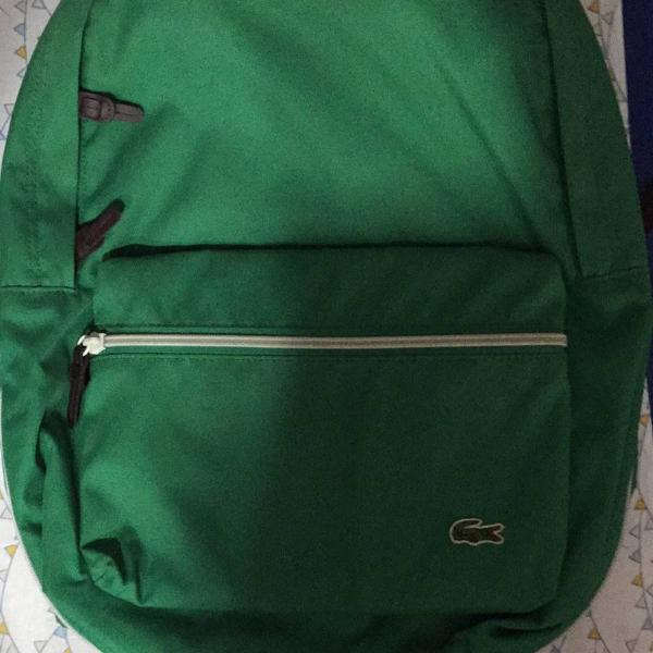 mochila original lacoste verde