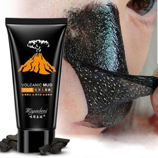 máscara lama vulcânica negra