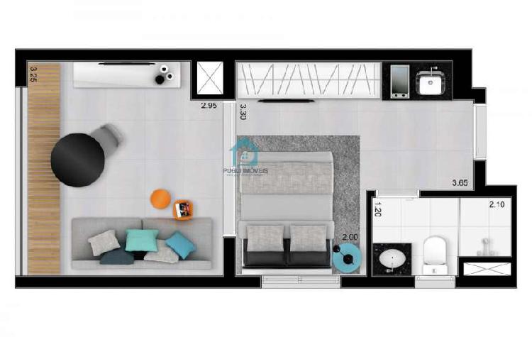 Apartamento com 1 Quarto à Venda, 29 m² por R$ 235.610