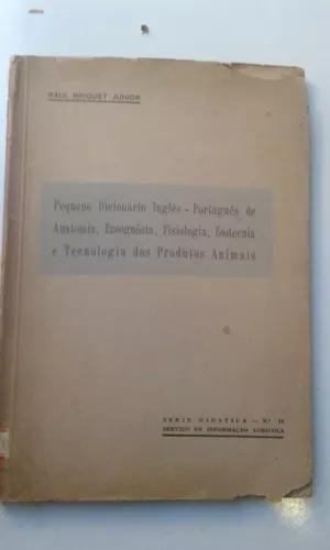 Livro Peq Dicionário Ing-port Anatomia Ezoognósia
