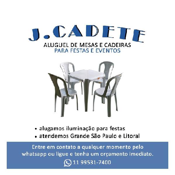 Locação de mesas e cadeiras
