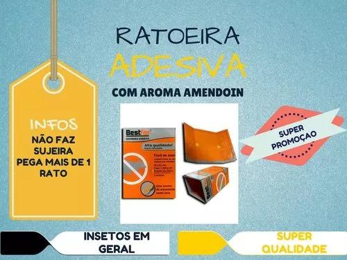 Ratoeira Adesiva Qualidade Com Aroma Amendoim Pega 2 Ratos