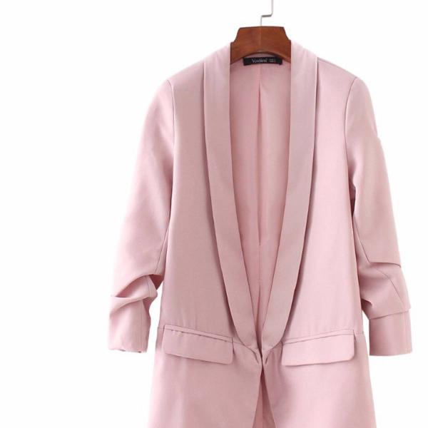 blazer alongado rosé