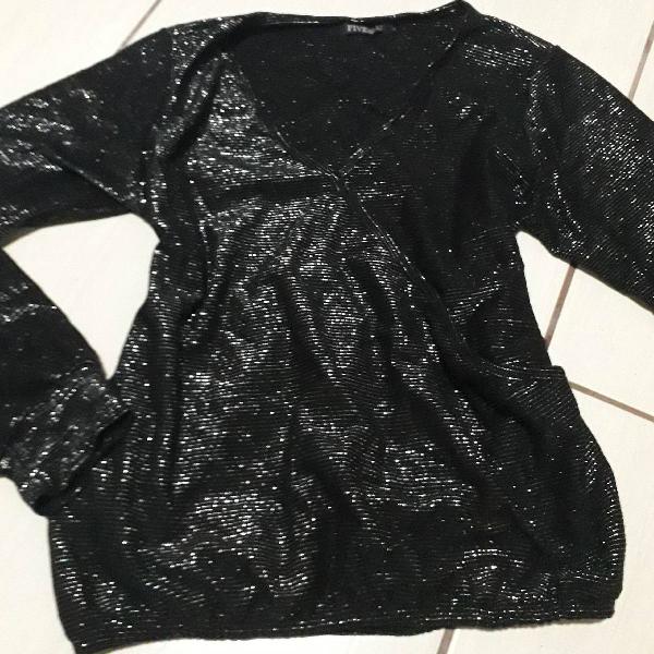 blusa brilhosa