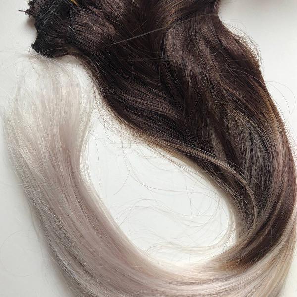 cabelo humano ombre hair loiro 60cm 100g