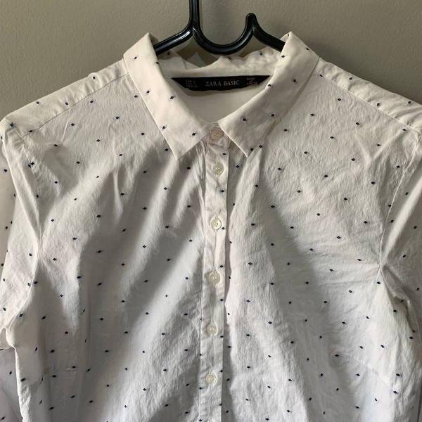 camisa social zara - estampa fofa p zara