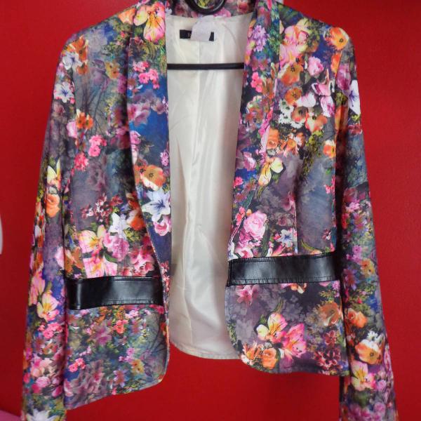 casaco blazer floral