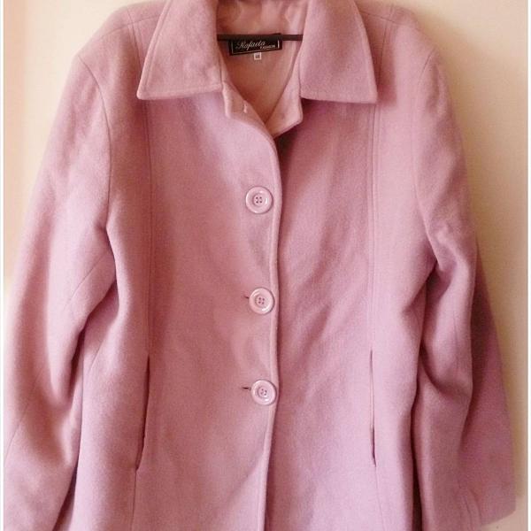 casaco de lã quentinho rosa