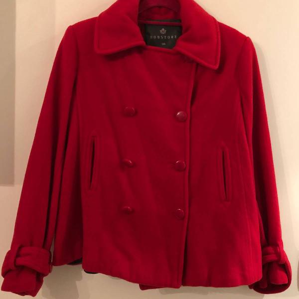 casaco de lã vermelho bobstore