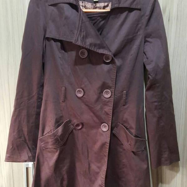 casaco trench coat marrom importado