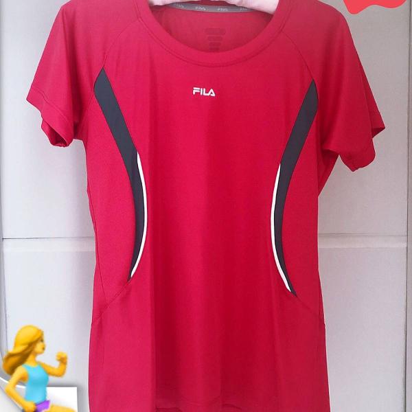 fila - t-shirt corrida rosa