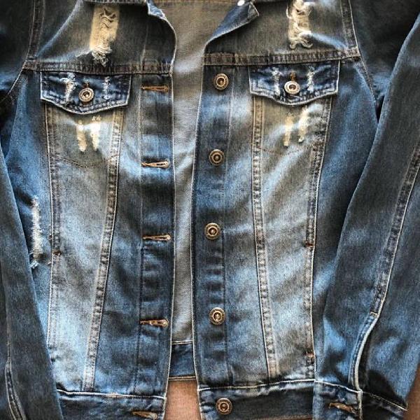 jaqueta jeans tamanho pp, marca da loja renner.