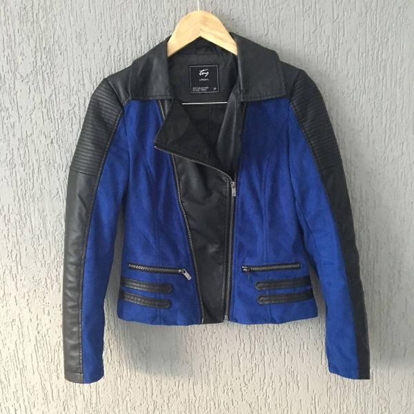 jaqueta leather e suede