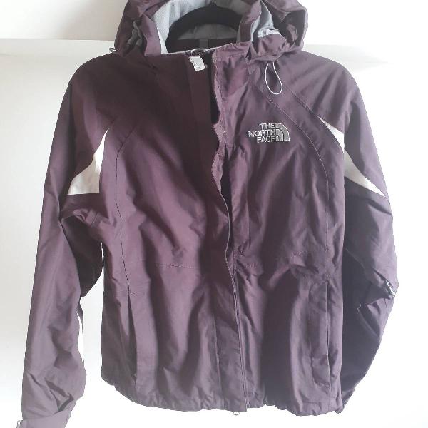 jaqueta the north face p feminina impermeável roxa com