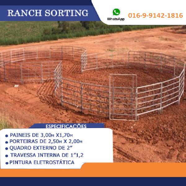 rancho sorting, redondel e porteiras de aço