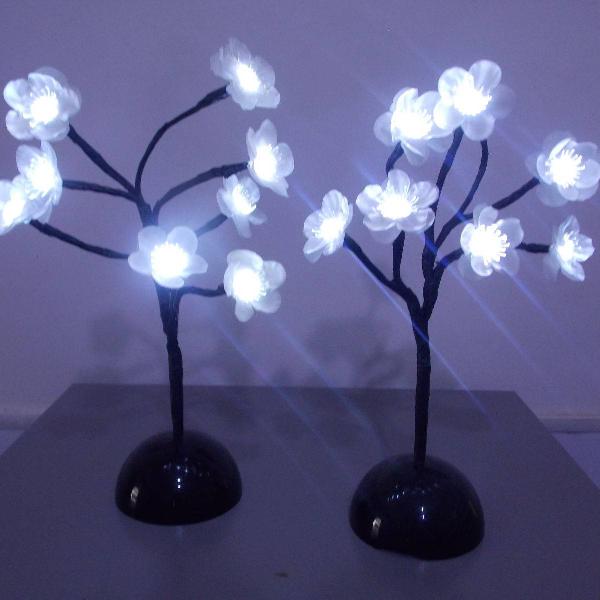 2 luminárias árvore flor de cerejeira em leds