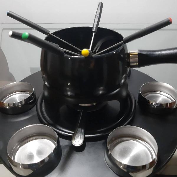 Aparelho completo para fondue base giratória