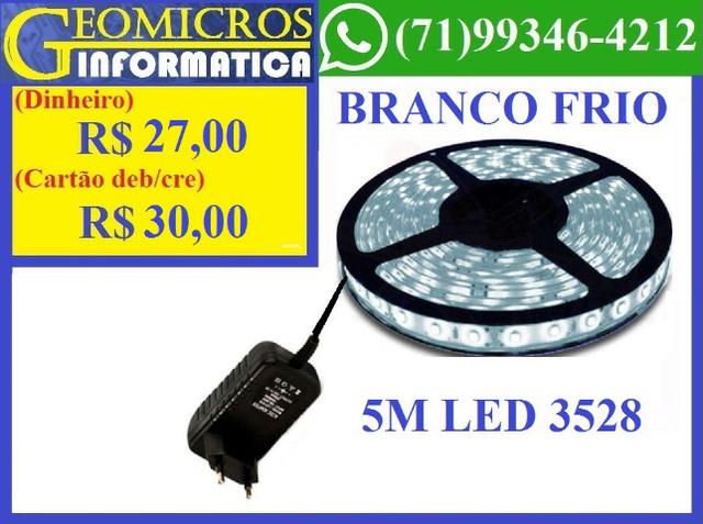 Fita de Led 5 metros  Branco frio para gesso,