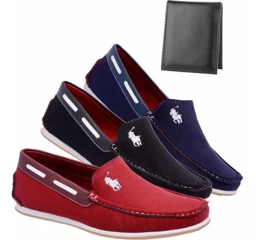 Mocassim Masculino Casual Dockside Kit 03 Pares Promoção