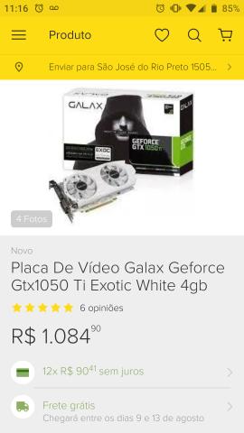 Placa de Vídeo Galax Gerfoce GTX Ti