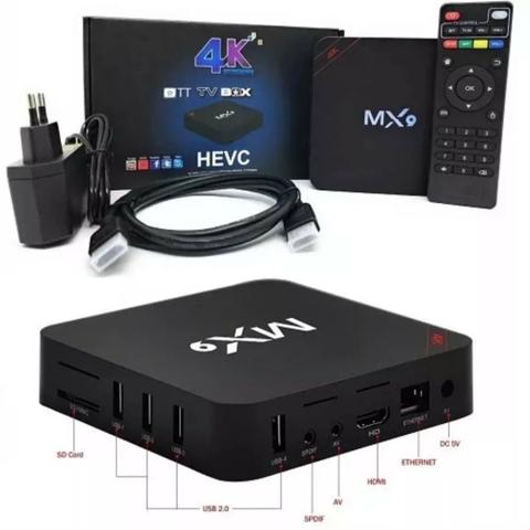 TV box mx9 Android atualizado TV smart Netflix YouTube Wi-Fi