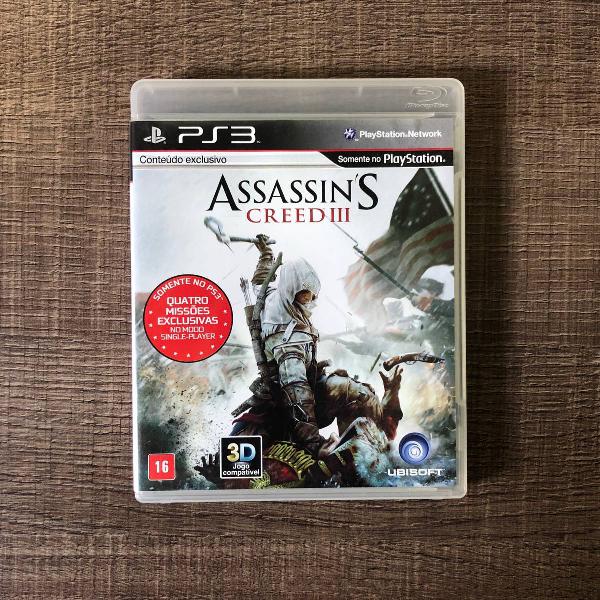 assassins creed 3 ps3 jogo