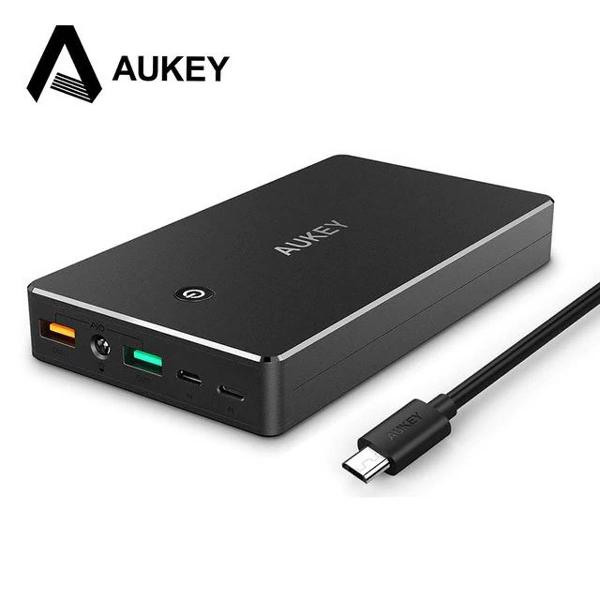 bateria carregador portatil aukey power bank 20000mah com