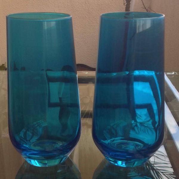 copos azul turquesa