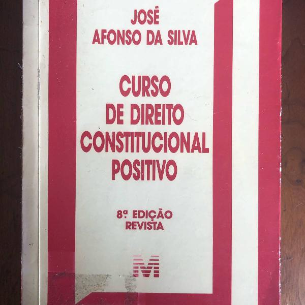 curso de direito constitucional positivo; 8ª edição