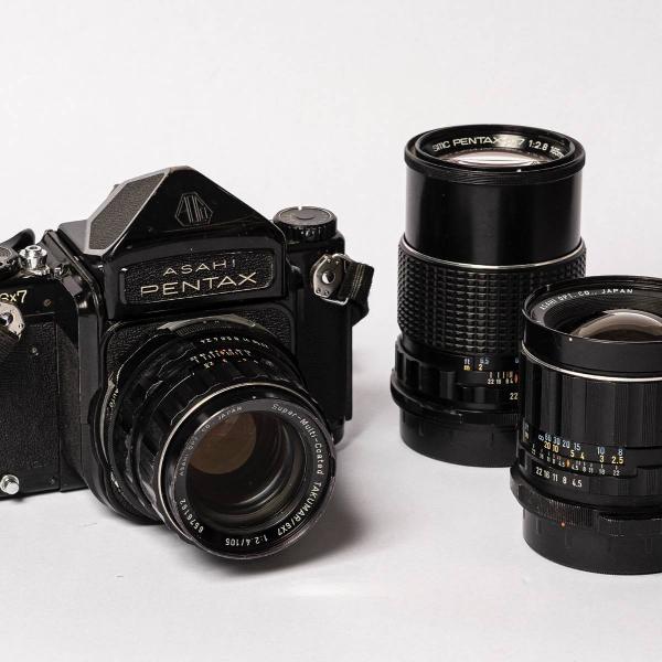 kit câmera pentax 6x7 + 3 lentes
