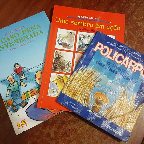 livros infantis: policarpo, o caso pena envenenada, uma