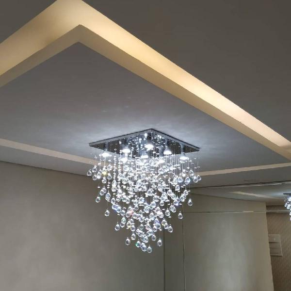 maravilhoso lustre de cristal legítimo para mesa de jantar,