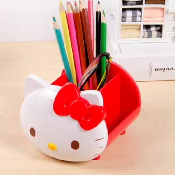 organizador porta canetas hello kitty Sanrio vermelho