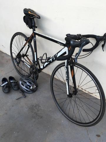 Bicicleta Tsw 700c Speed Tr Shimano 16v Preto E Laranja